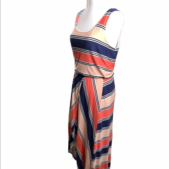 Ricki’s Maxi Dress Orange & Blue Stripe - Picture 2 of 5